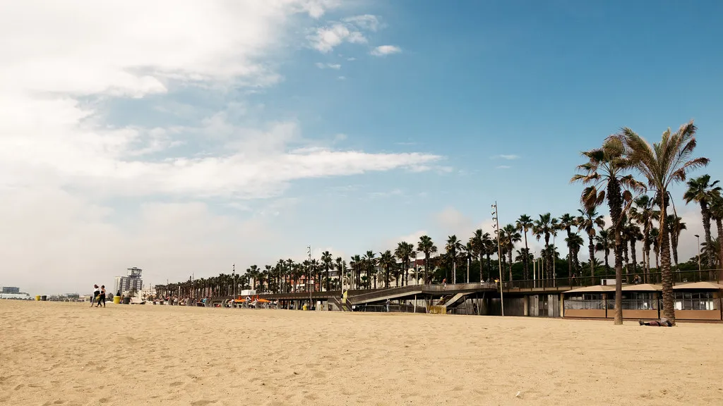 Exploring the Barceloneta Promenade: Walking, Cycling, and Skating in Barcelona, Spain