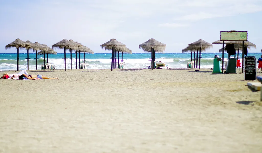 Playa de El Palo, the favourite local beach east of Málaga city