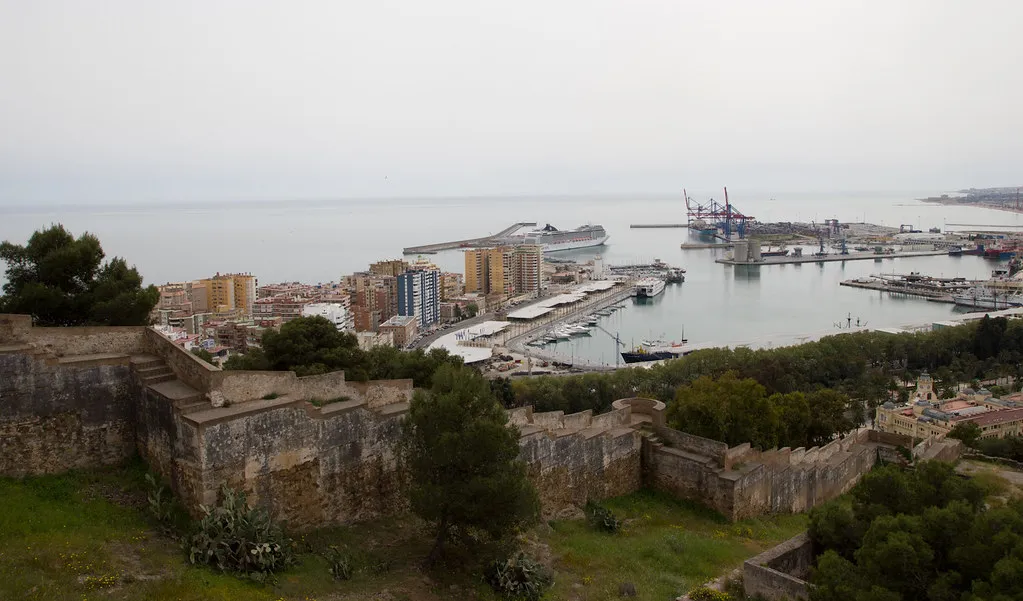 Pathway up to Gibralfaro Castle in Málaga, Spain