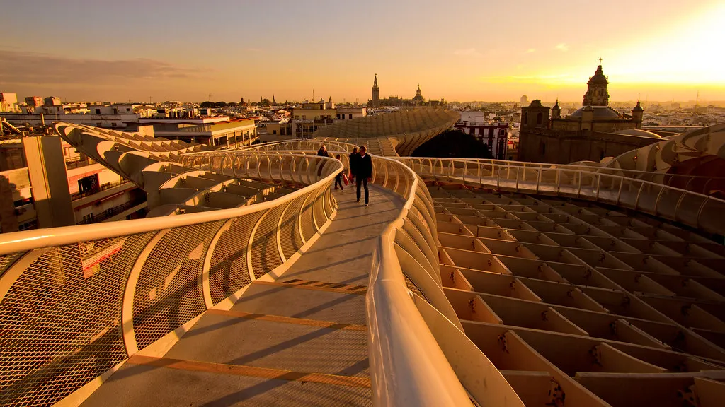 Museums, Art, and Culture in Plaza in Seville, Spain
