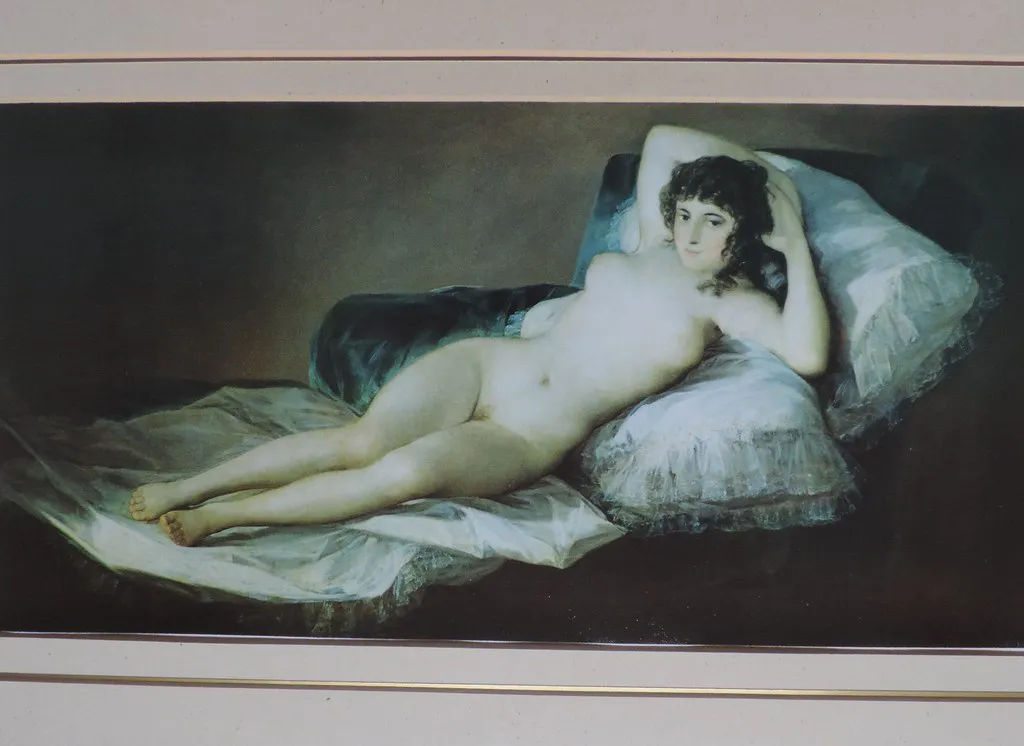 La Maja Desnuda and La Maja Vestida by Francisco de Goya in Madrid, Spain