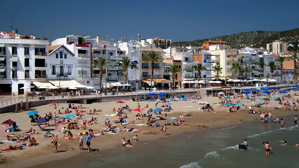 The Old Town and the Americanos Houses in Barcelona, Spain