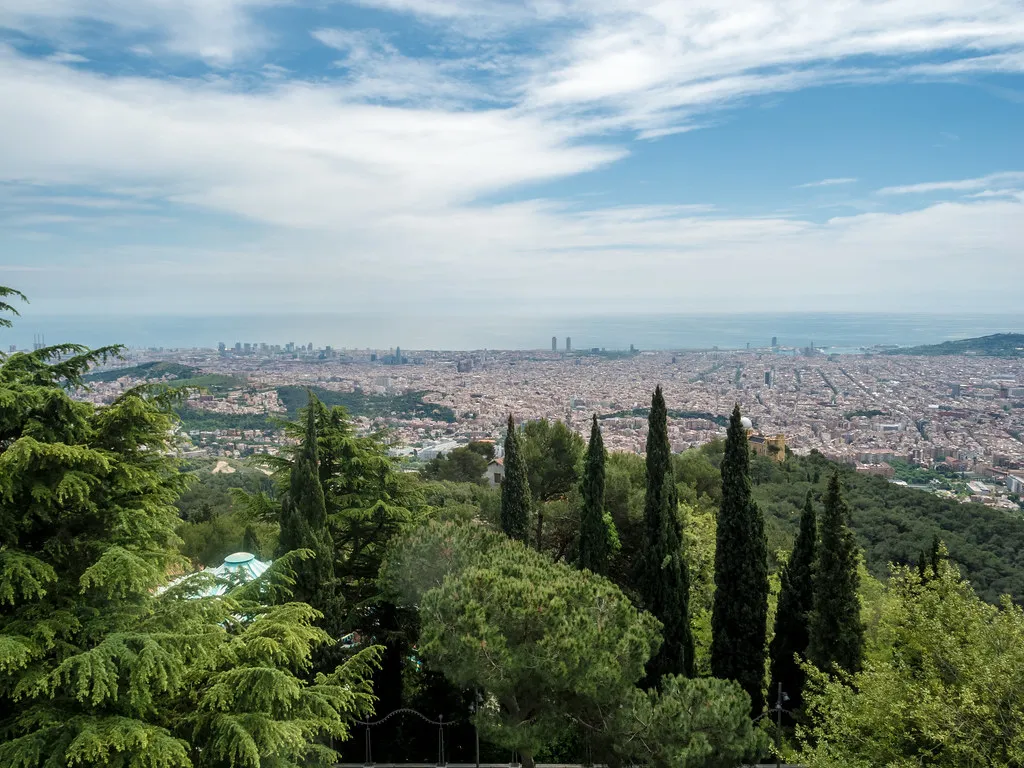 Parks, Gardens, and Outdoor Spots on Mount Tibidabo in Barcelona, Spain