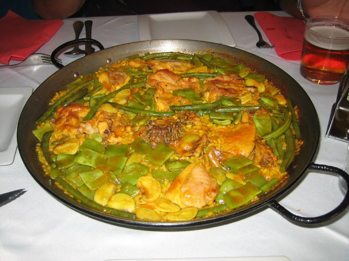 Defines Authentic Paella in valencia, Spain